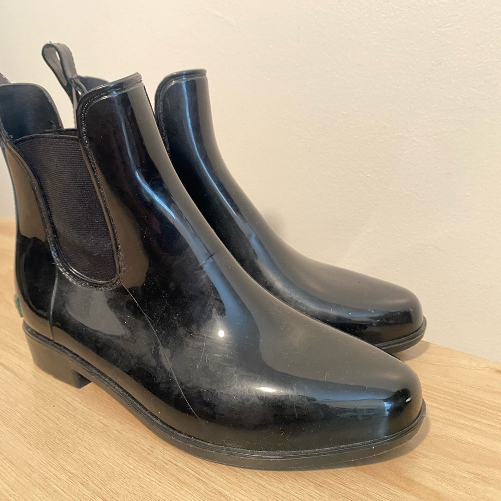 Lauren Ralph Lauren Women’s Black Rubber Rain Boots Women 6 - Picture 7 of 9